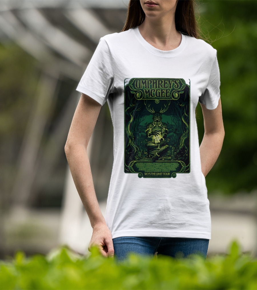 Umphrey's McGee Sky's The Limit Tour Winter 2026 Mystic Forest Concert T-Shirt