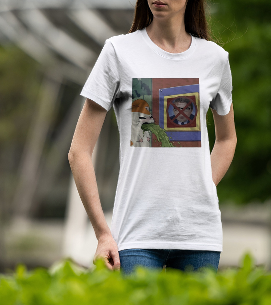 Hamtaro Vomiting Meme No Entry Sign Meme Face T-Shirt
