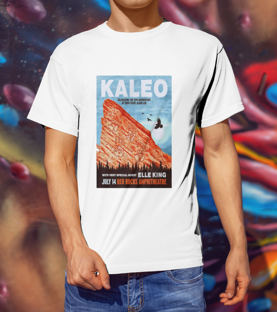Kaleo Celebrating 10th Anniversary A/B With Guest Elle King July 14 Red Rocks Amphitheatre T-Shirt