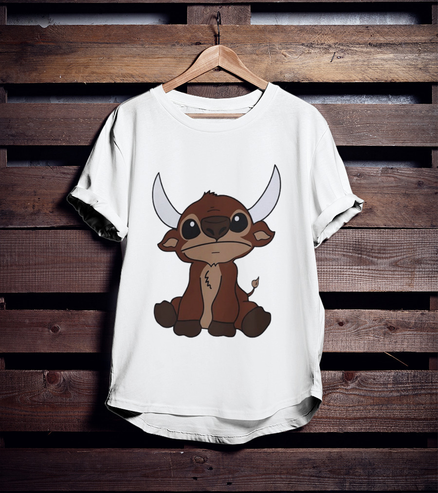 Minotaur Buffalo Bills Cute Cartoon Minotaur Character With Big Horns T-Shirt