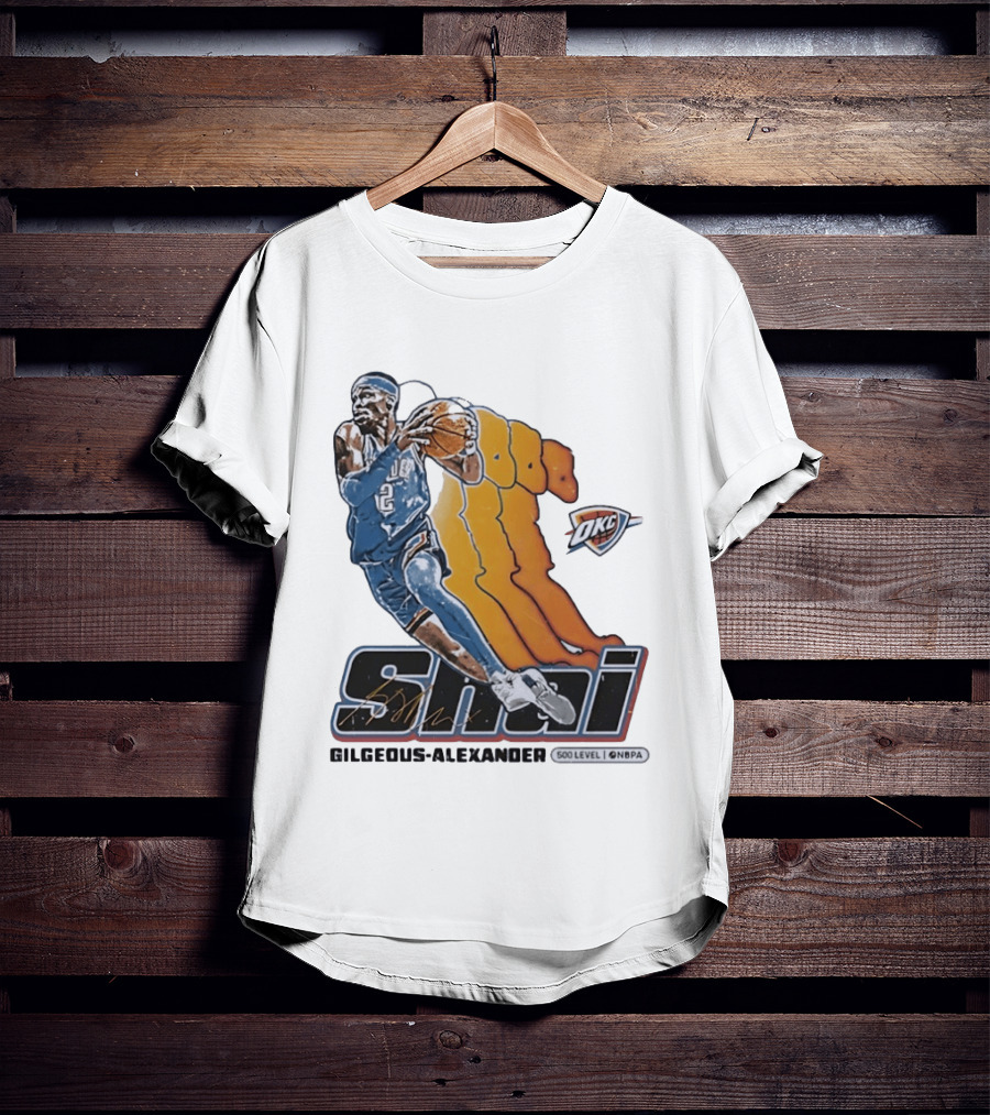 Shai Gilgeous Alexander Oklahoma City Thunder 500 Level NBPA T-Shirt