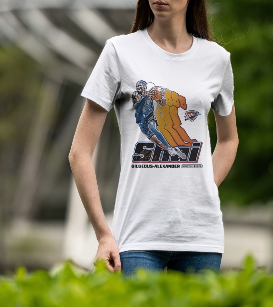 Shai Gilgeous Alexander Oklahoma City Thunder 500 Level NBPA T-Shirt