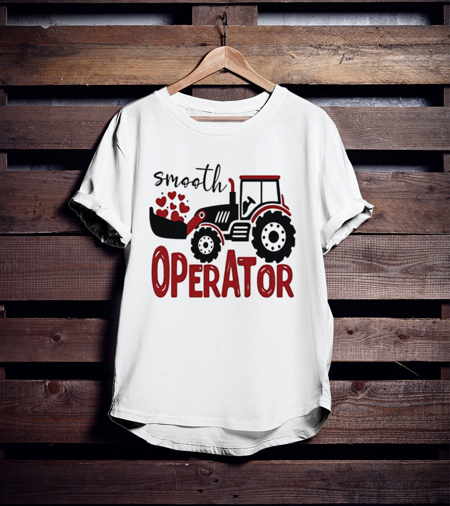 Smooth Operator Toddler Tractor Hearts T-Shirt