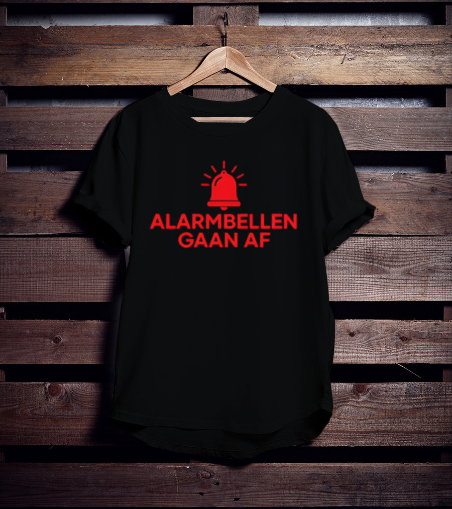 Alarmbellen Gaan Af Bell Symbol Alert T-Shirt