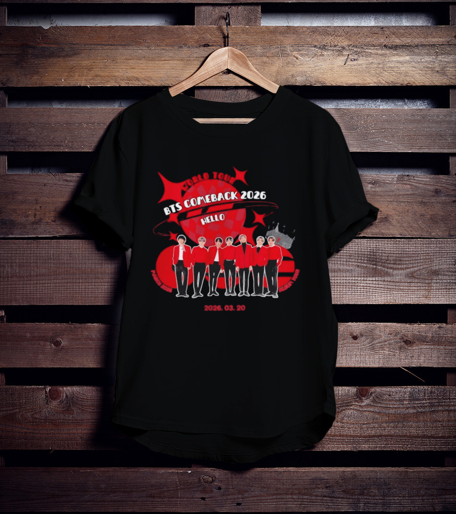 BTS Comeback 2026 Hello K Pop World Tour 2026 06 29 T-Shirt
