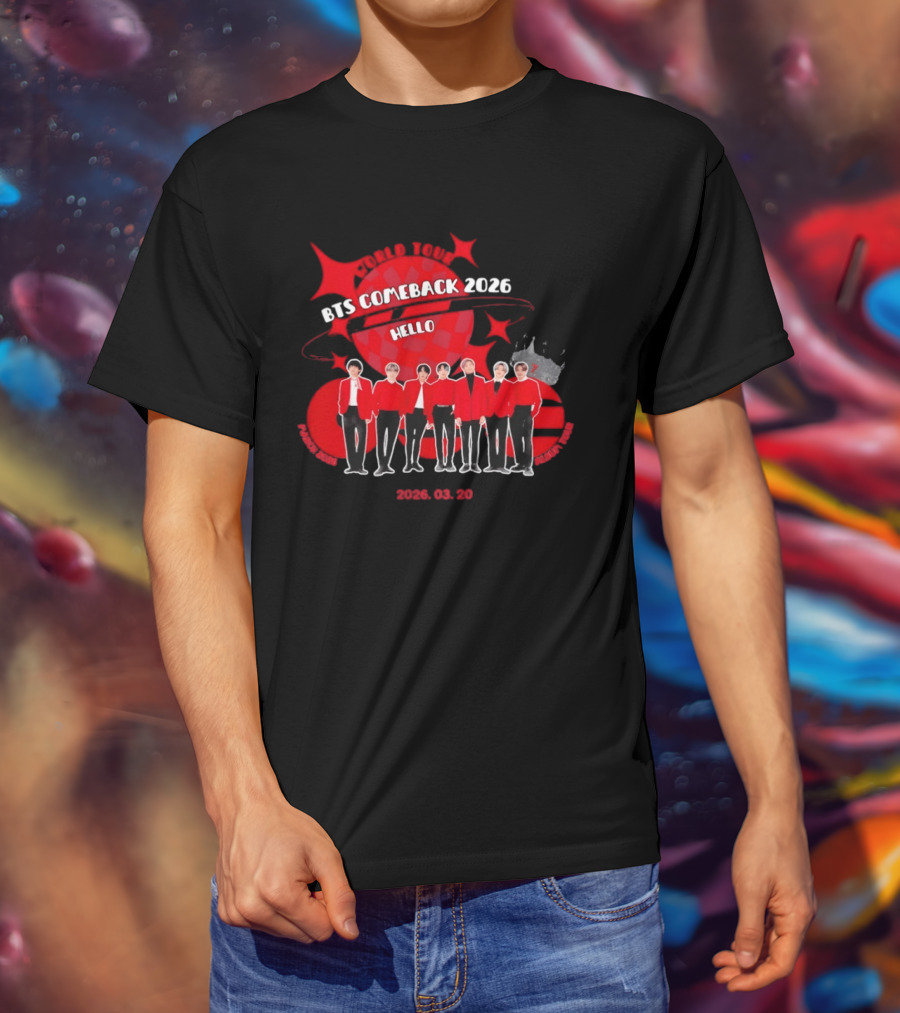 BTS Comeback 2026 Hello K Pop World Tour 2026 06 29 T-Shirt