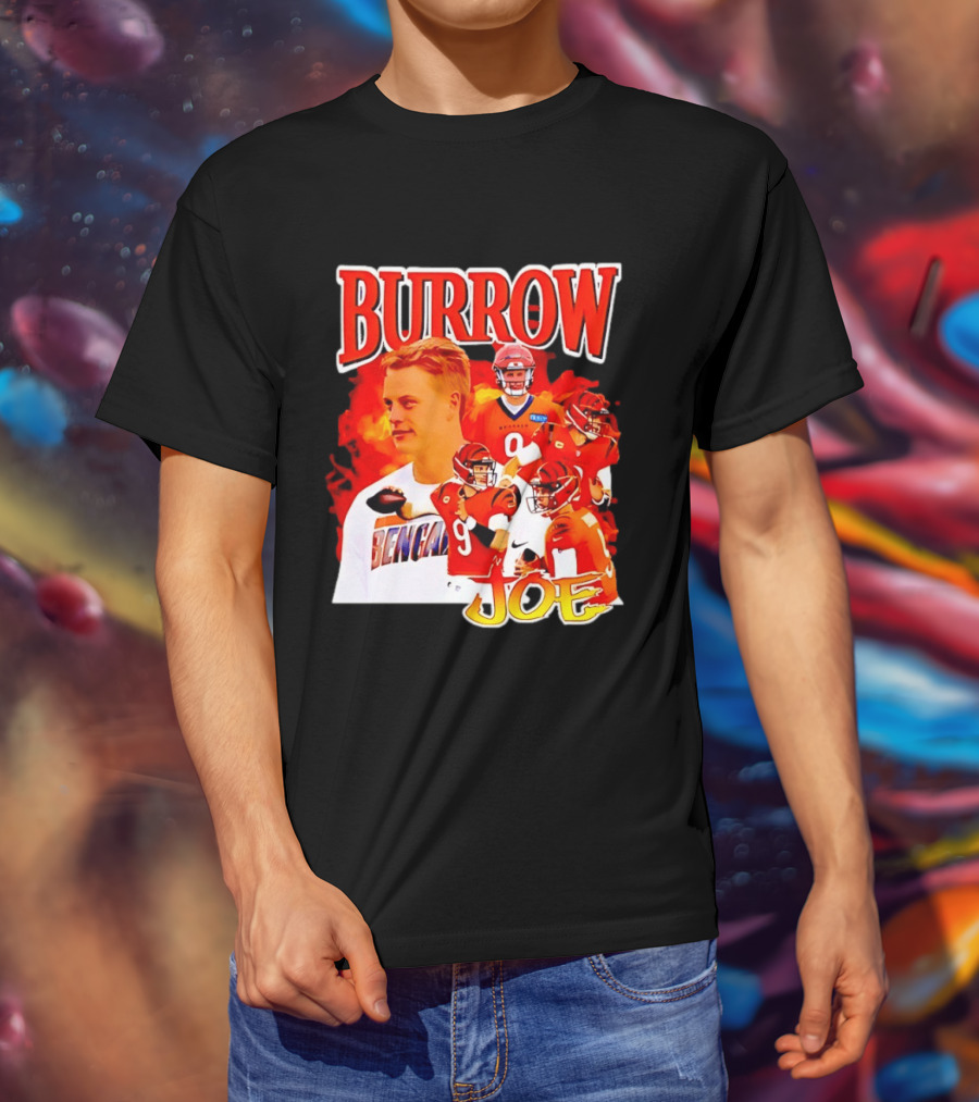 Burrow Joe 9 Cincinnati Bengals Football Star Blazing T-Shirt