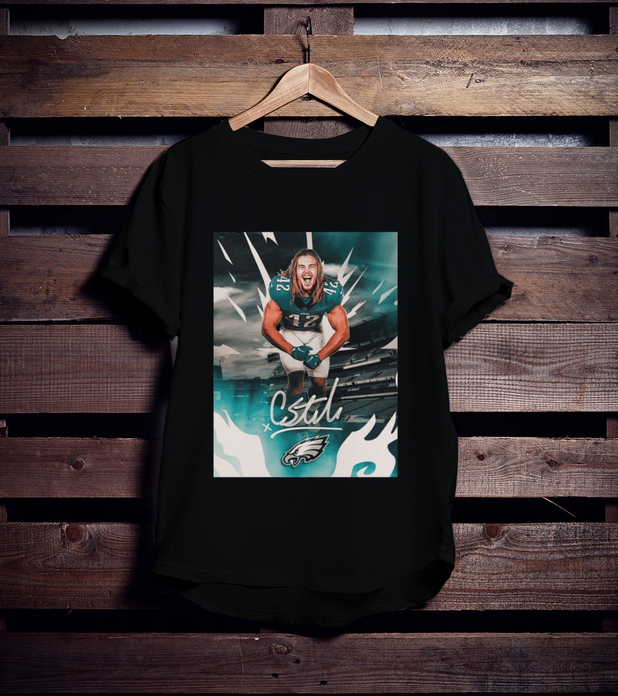 Philadelphia Eagles Carson Steele CStel X 42 Football Stadium Energy T-Shirt