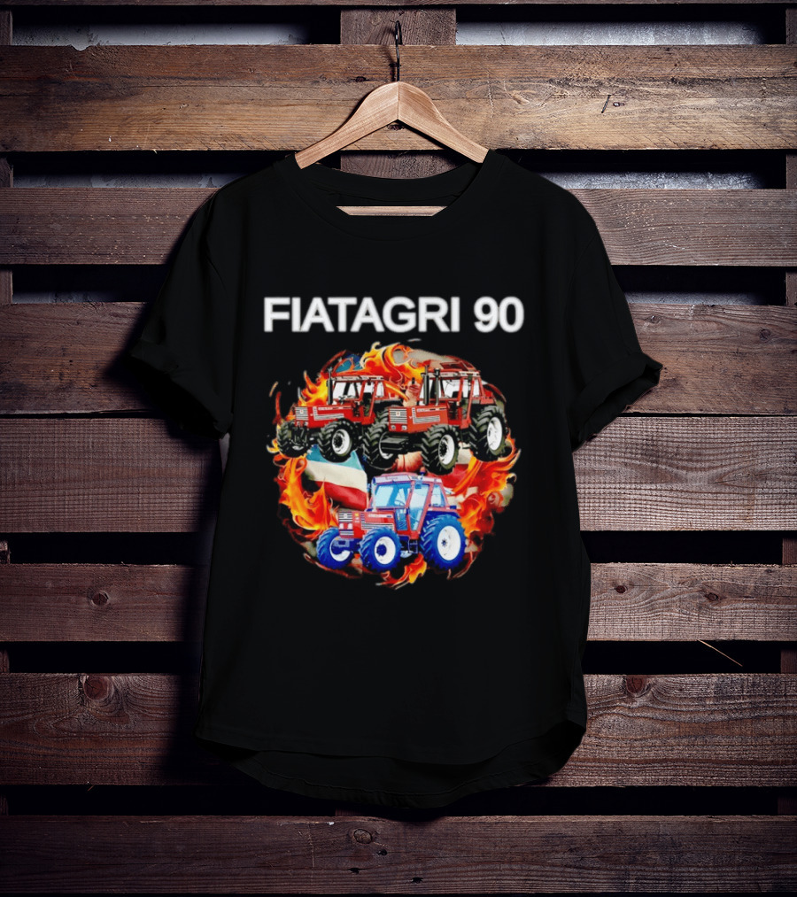 FIATAGRI 90 Series Tractors With Flames And Flags T-Shirt