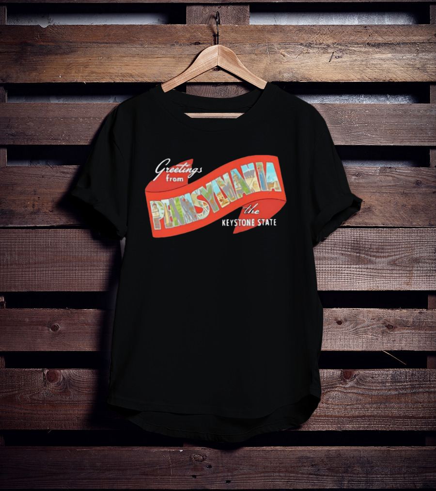 Greetings From Pennsylvania The Keystone State Vintage Postcard T-Shirt