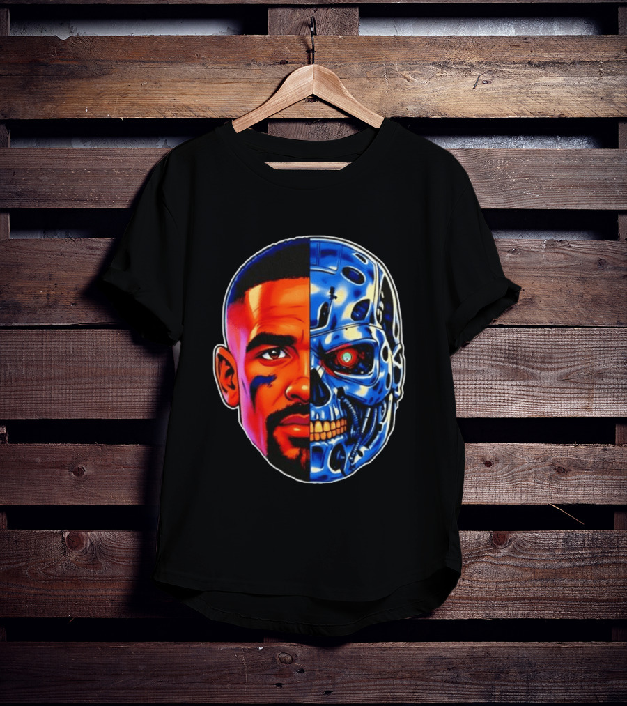 Jalen Hurts The Terminator Half Face Robo Fusion T-Shirt