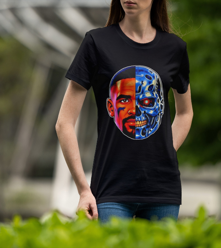 Jalen Hurts The Terminator Half Face Robo Fusion T-Shirt