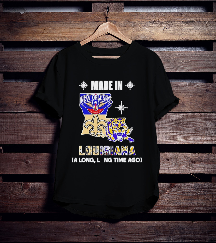 New Orleans Pelicans And Louisiana State Mashup A Long Long Time Ago T-Shirt