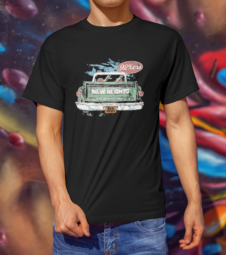 New Heights 92 Percenters Truck Vintage Style New News T-Shirt