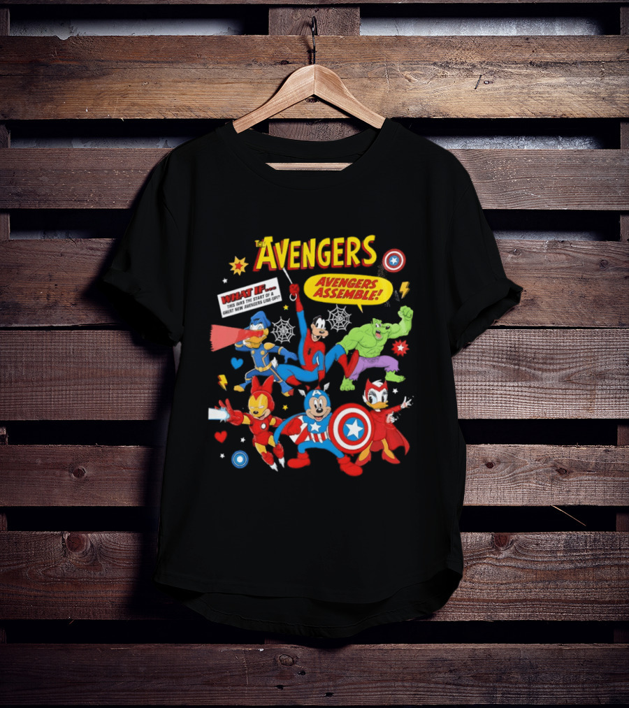 Marvel Avengers Assemble Mickey And Friends Comic Book Superheroes What If T-Shirt