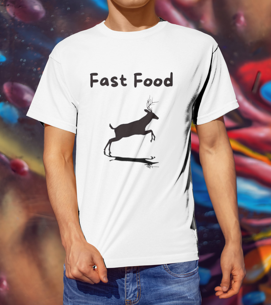 Fast Food Deer Humor For Outdoor Hunting Enthusiasts T-Shirt