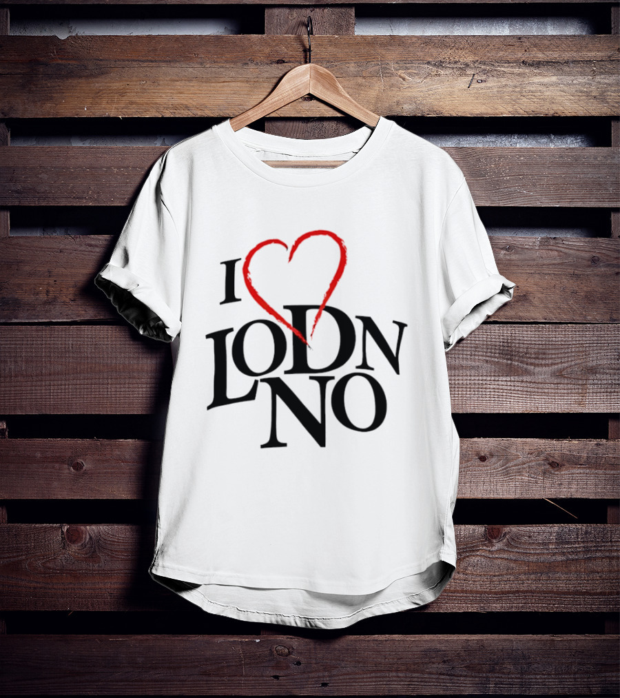 Unique I Love Lodon Style Text With Heart T-Shirt