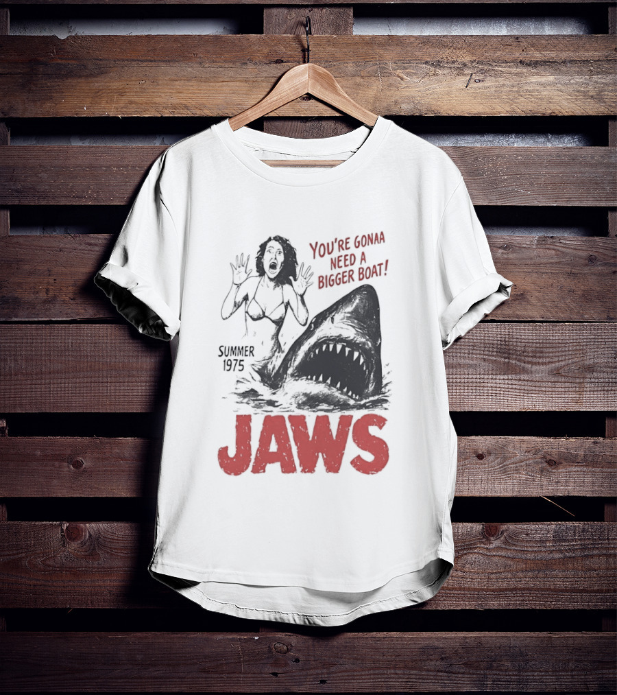 Jaws You're Gonna Need A Bigger Boat Summer 1975 Vintage Movie T-Shirt