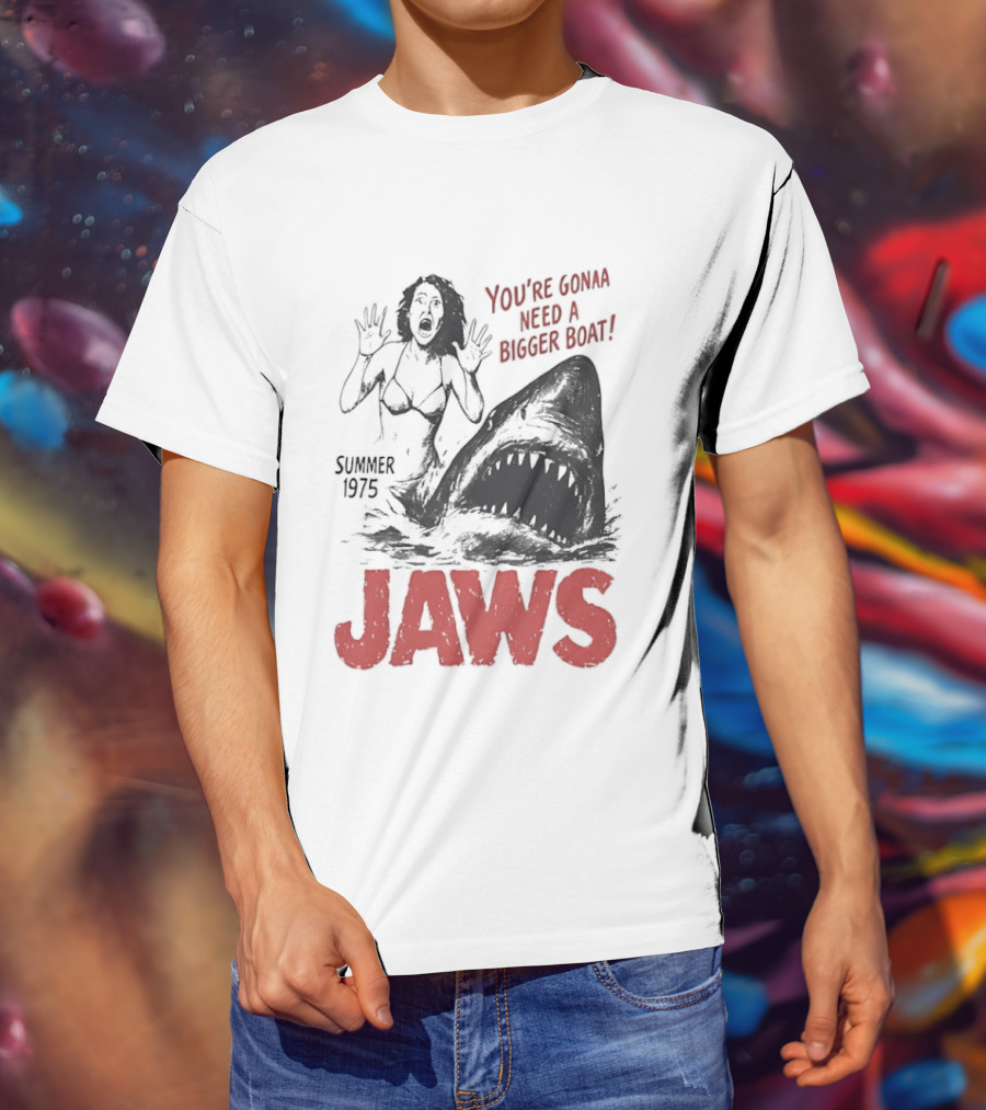 Jaws You're Gonna Need A Bigger Boat Summer 1975 Vintage Movie T-Shirt