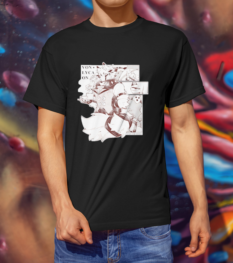 Von Lycaon Monochrome Comic Tea Time T-Shirt