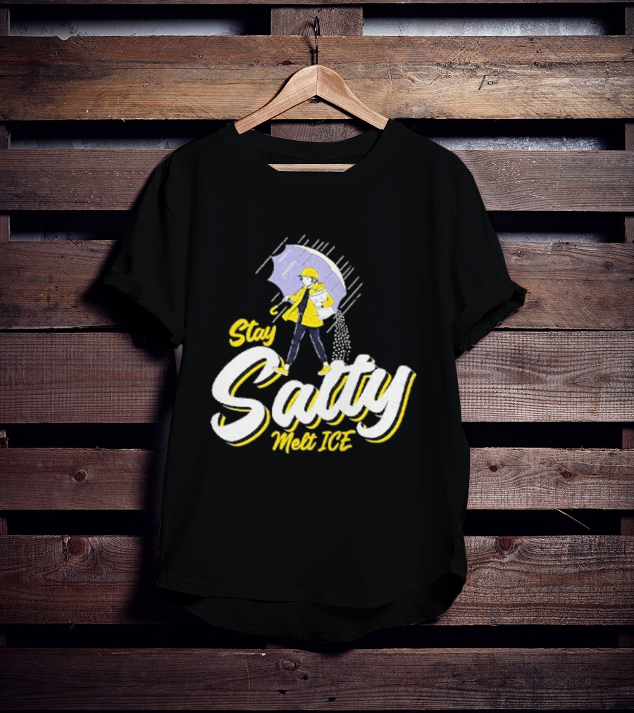 Stay Salty Umbrella Yellow Outfit Melt ICE T-Shirt