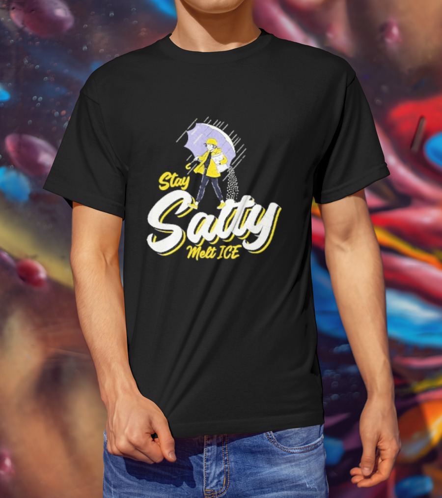 Stay Salty Umbrella Yellow Outfit Melt ICE T-Shirt