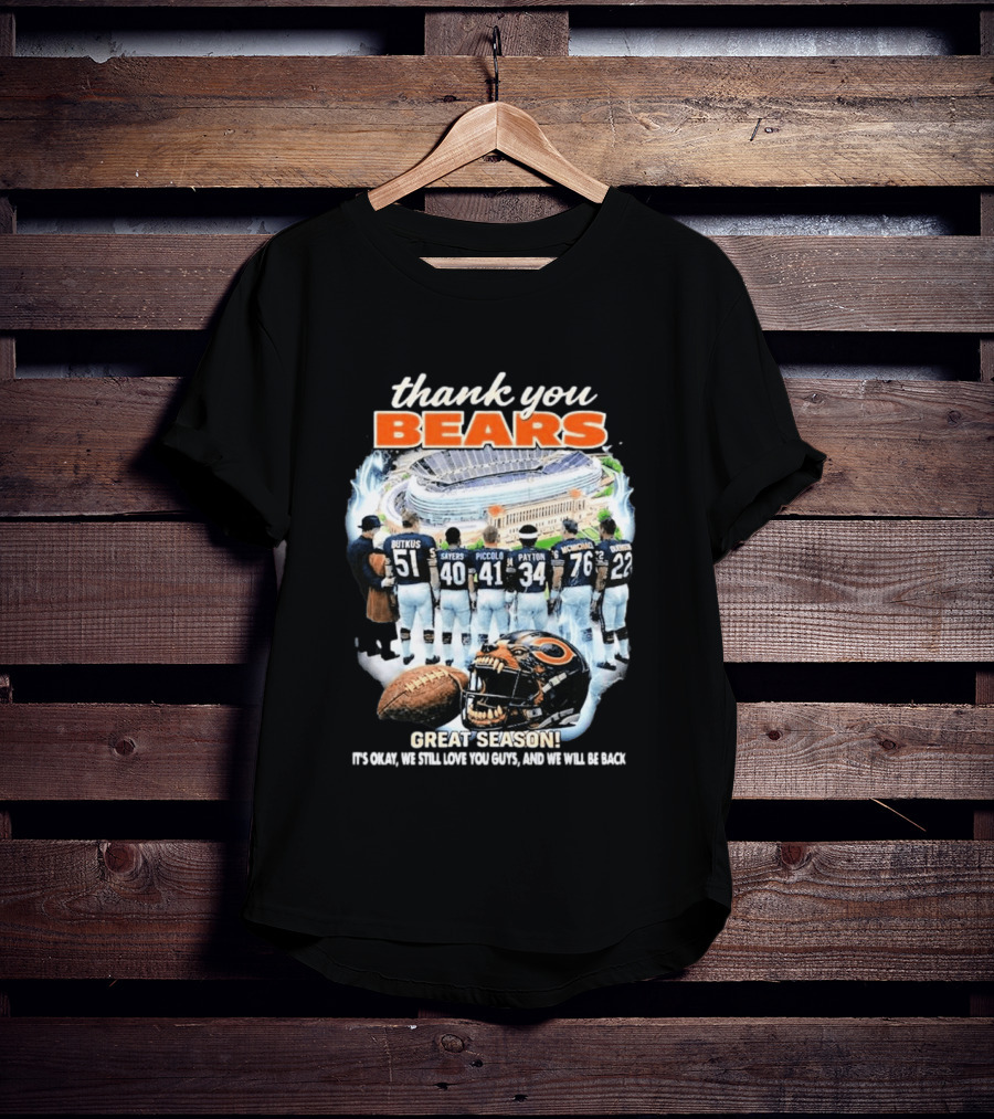 Thank You Bears Soldier Field Legends Great Season Players T-Shirt