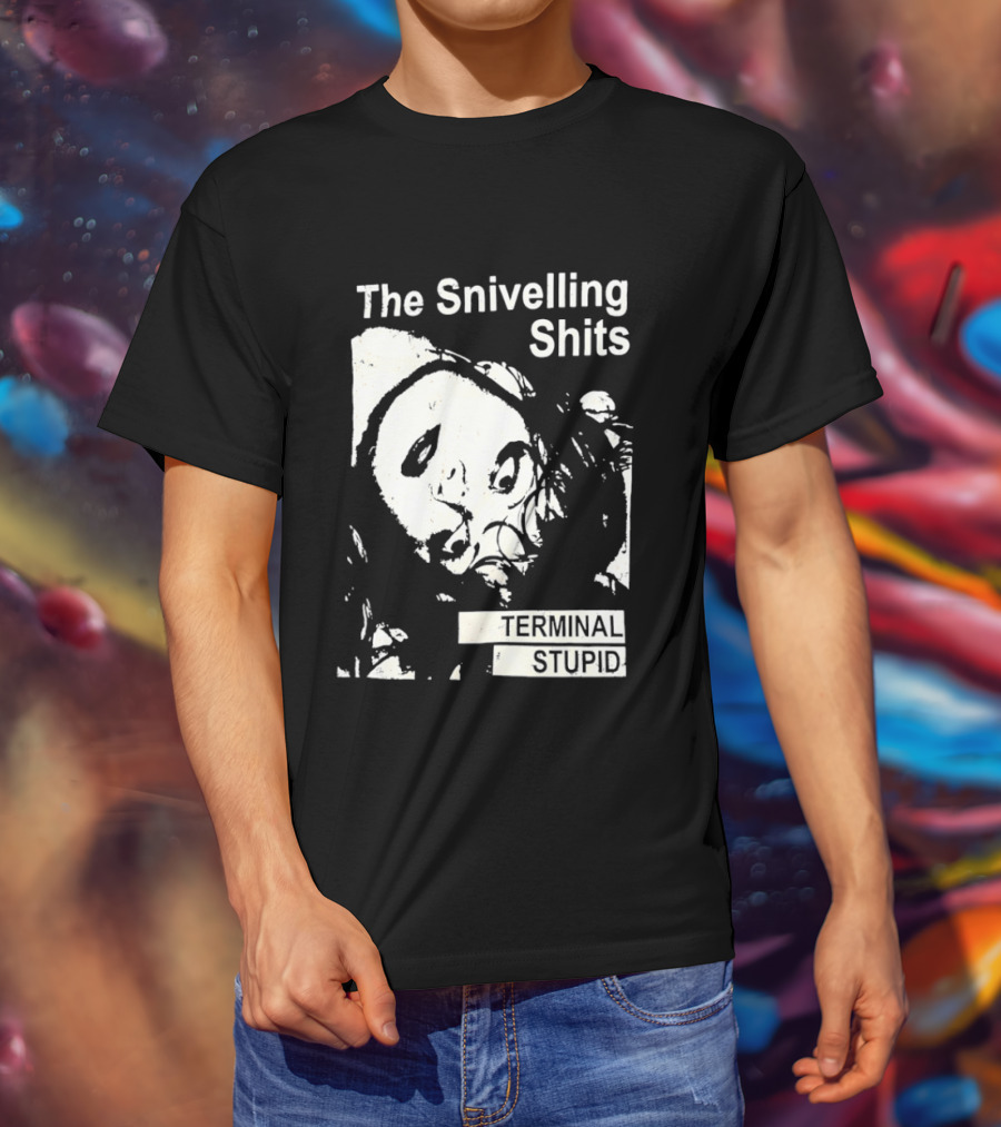 The Snivelling Shits Terminal Stupid Album Cover T-Shirt