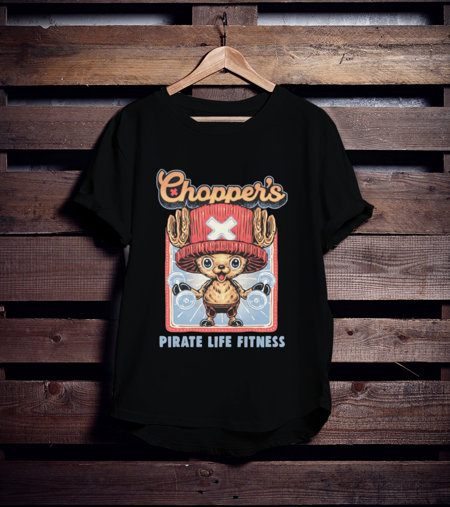 Chopper's Pirate Life Fitness Dumbbell Workout Anime T-Shirt