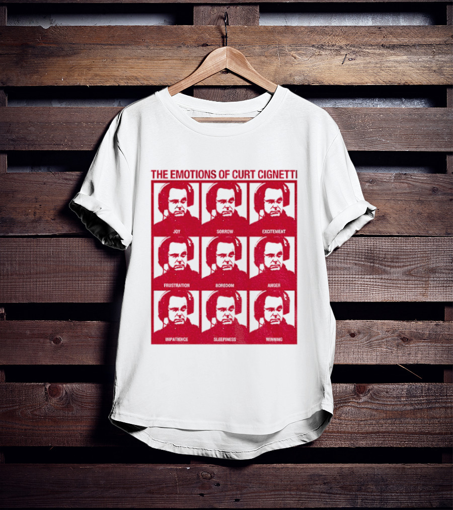 Curt Cignetti The Emotions Of Coach IU Football Excitement Boredom T-Shirt