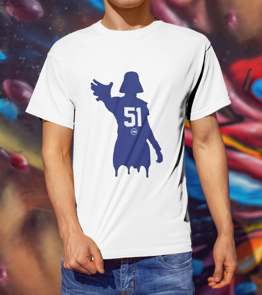 Darth Vader Silhouette Abdul Carter 51 New York Giants Football T-Shirt