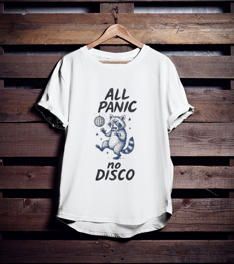 All Panic No Disco Raccoon Dancing With Disco Ball T-Shirt