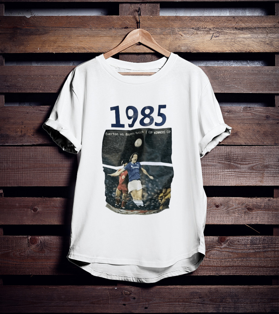 Everton Vs Bayern Munich 1985 CUP WINNERS CUP Football Match T-Shirt