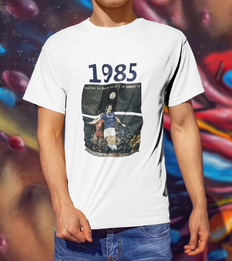 Everton Vs Bayern Munich 1985 CUP WINNERS CUP Football Match T-Shirt
