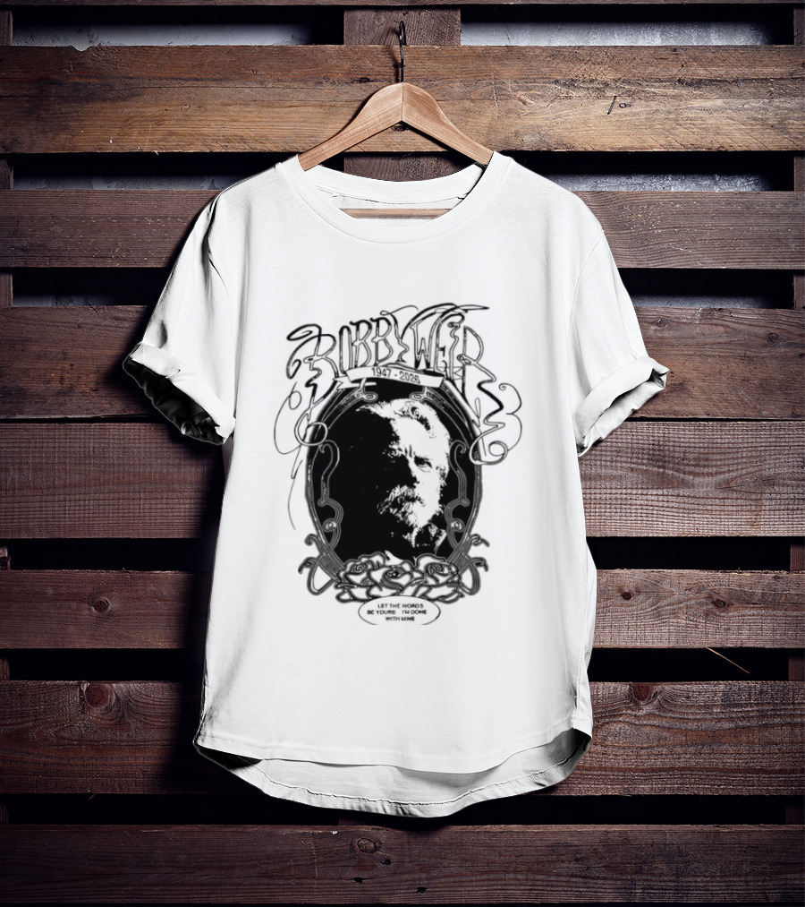 Bobby Weir Variant Psychedelic Face Black T-Shirt