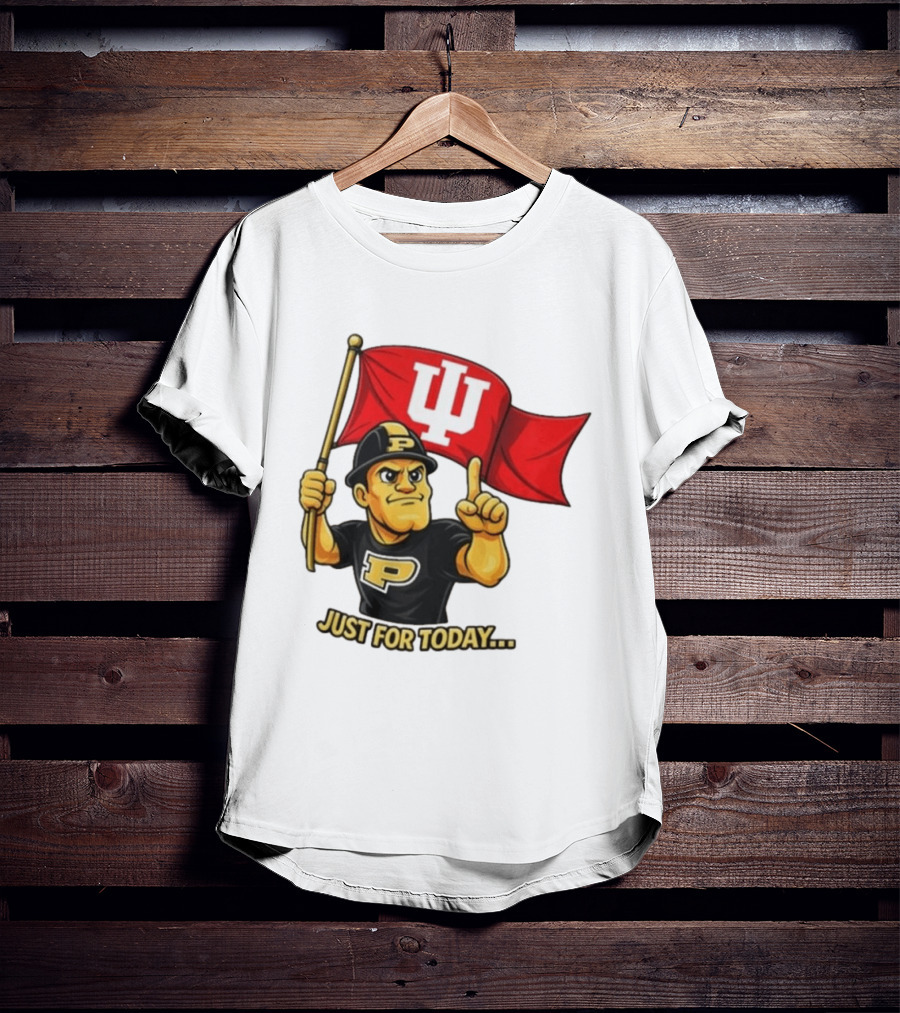 Purdue Pete Just For Today Indiana Hoosier Flag T-Shirt