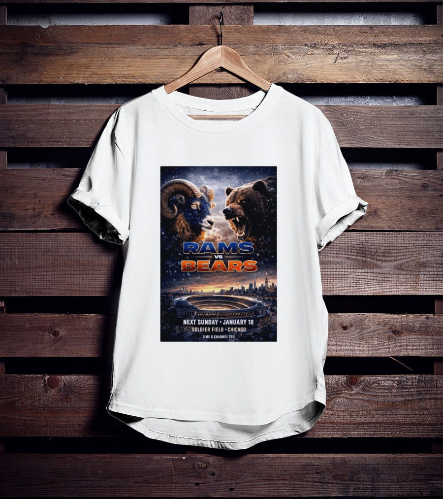 Rams Vs Bears Soldier Field Chicago January 18 2026 T-Shirt