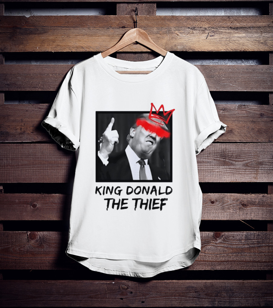King Donald The Thief Red Crown Graffiti T-Shirt