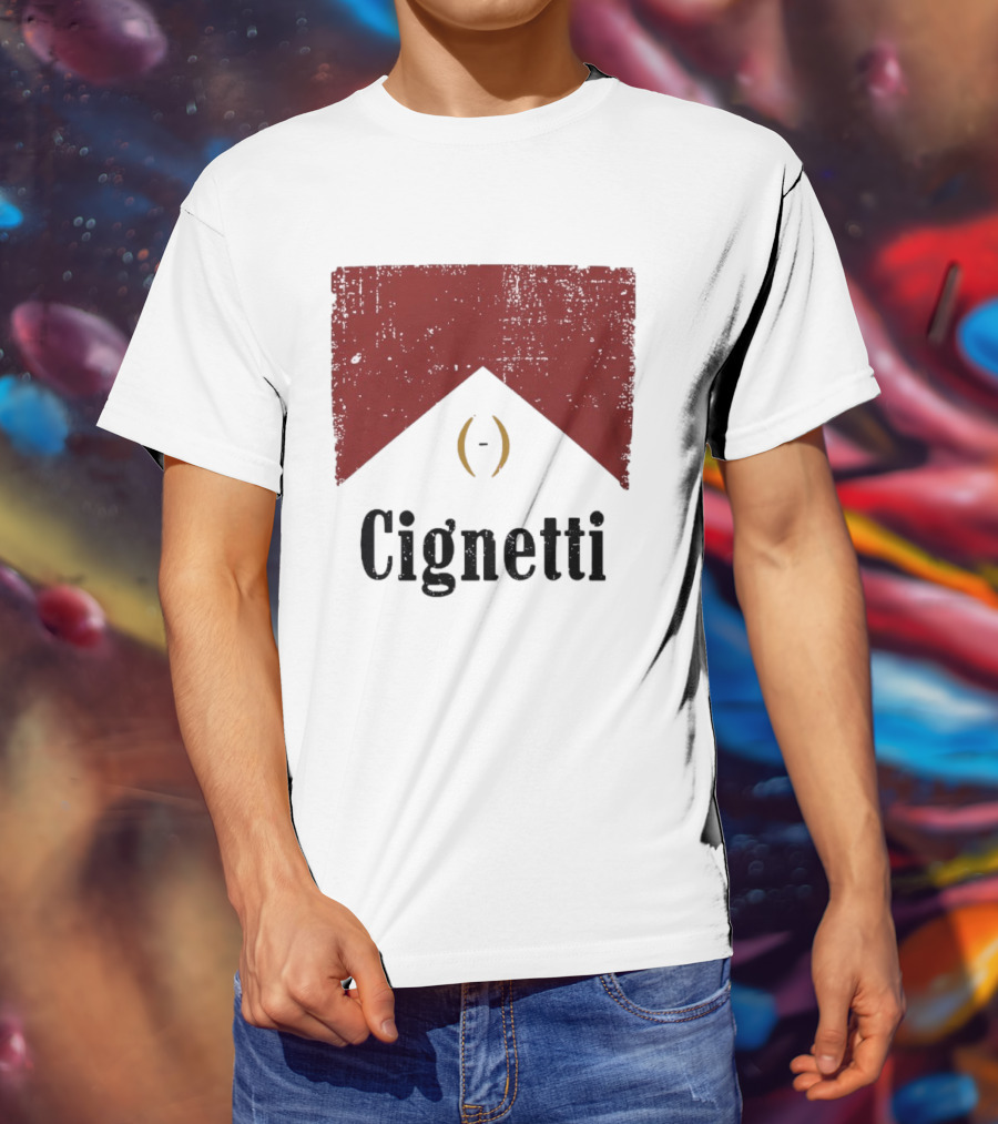 Cignetti Indiana Hoosiers Vintage Red Banner T-Shirt