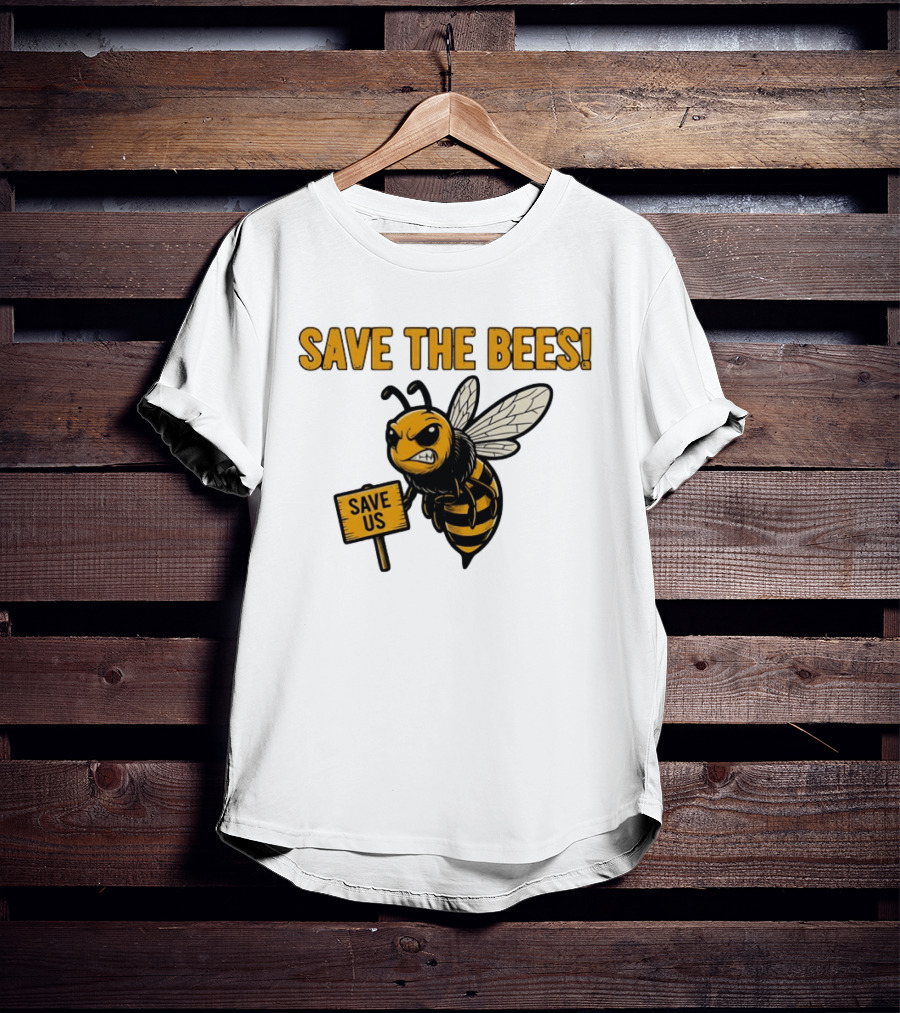 Grumpy Bee Save The Bees Save Us T-Shirt