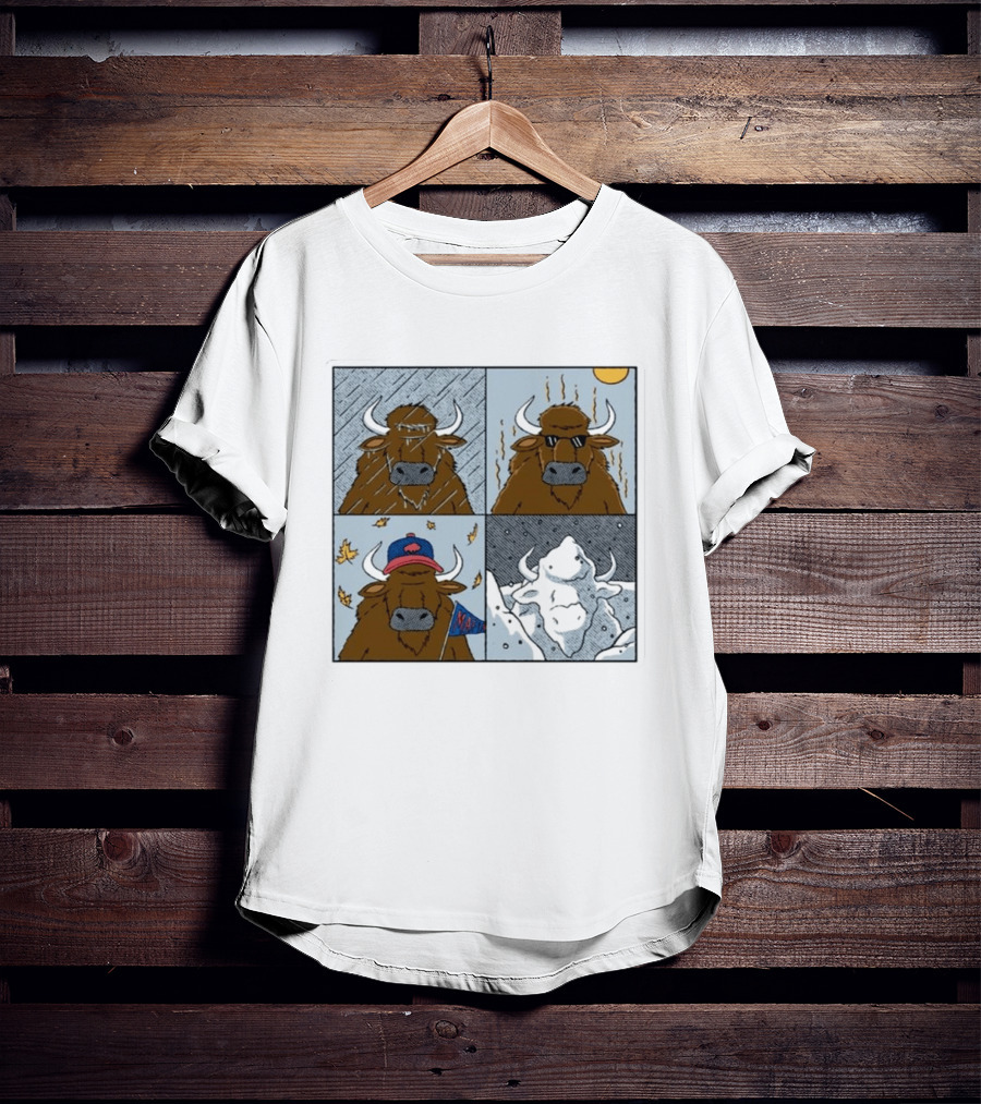 Buffalo Bills Seasons Buffalo Cartoon NFL Sports Fan T-Shirt