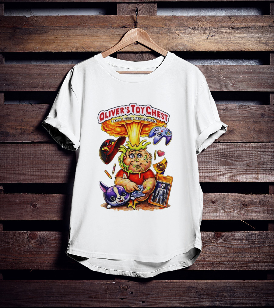 Oliver's Toy Chest Toys With Memories Cartoon Explosion Character Nostalgia T-Shirt