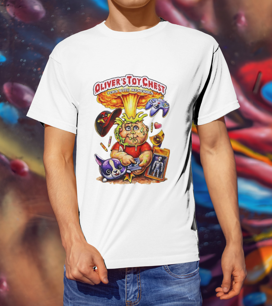 Oliver's Toy Chest Toys With Memories Cartoon Explosion Character Nostalgia T-Shirt