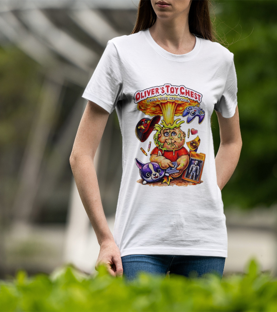 Oliver's Toy Chest Toys With Memories Cartoon Explosion Character Nostalgia T-Shirt