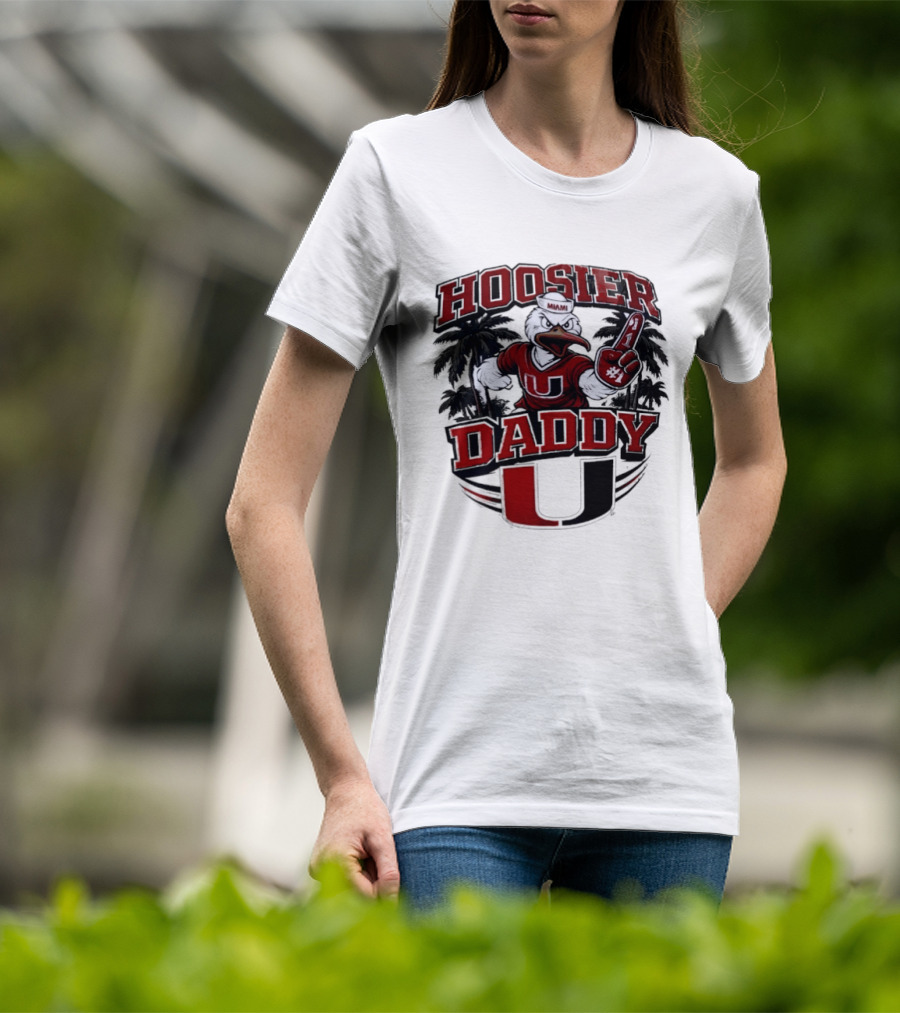 Hoosier Daddy Miami Hurricanes Sebastian The Ibis Number One T-Shirt