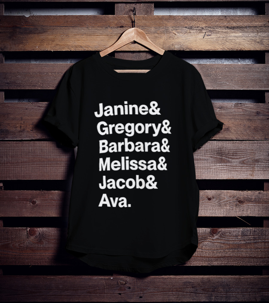 Janine Gregory Barbara Melissa Jacob Ava Abbott Elementary Characters List T-Shirt