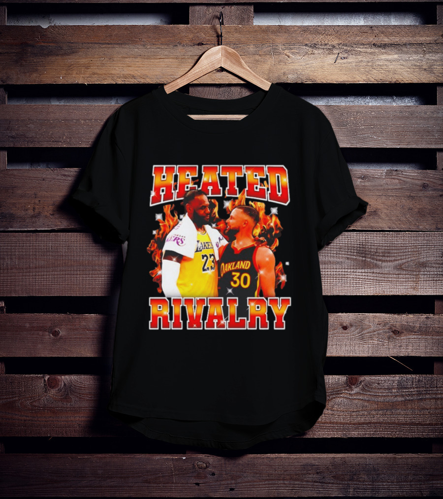 Heated Rivalry Lebron Lakers 23 Steph Oakland 30 T-Shirt