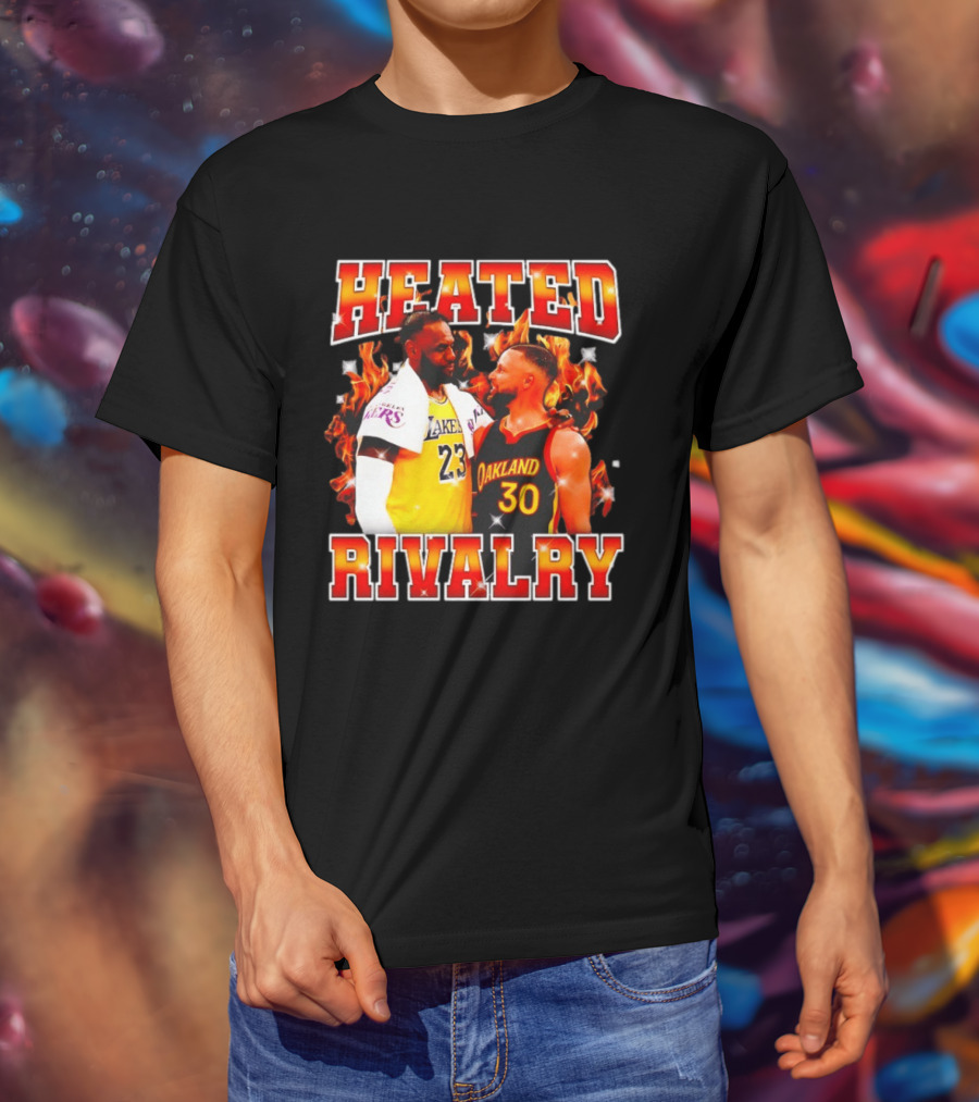 Heated Rivalry Lebron Lakers 23 Steph Oakland 30 T-Shirt