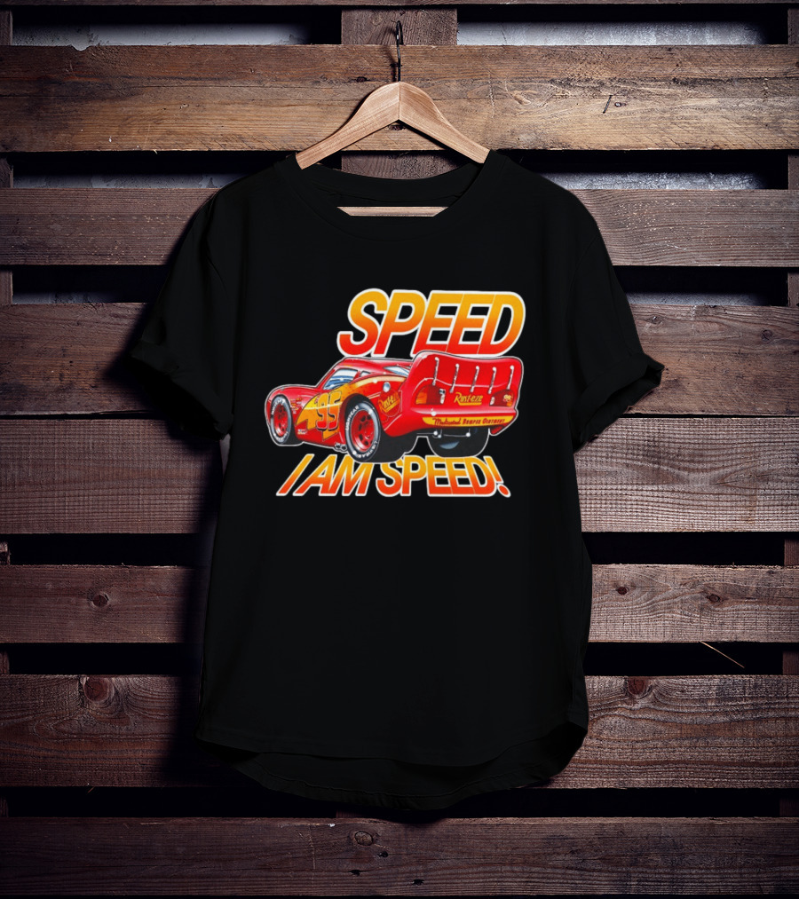 Lightning McQueen Speed I Am Speed Rust Eze Racing 95 T-Shirt