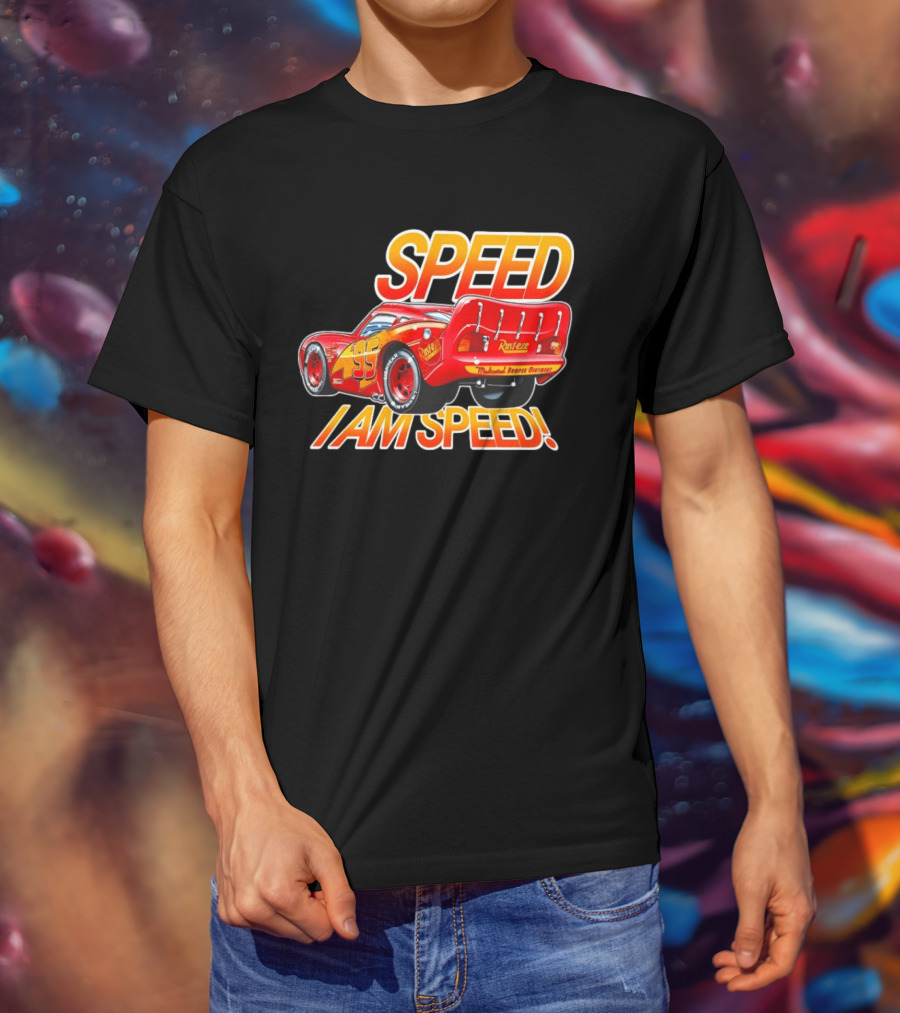 Lightning McQueen Speed I Am Speed Rust Eze Racing 95 T-Shirt